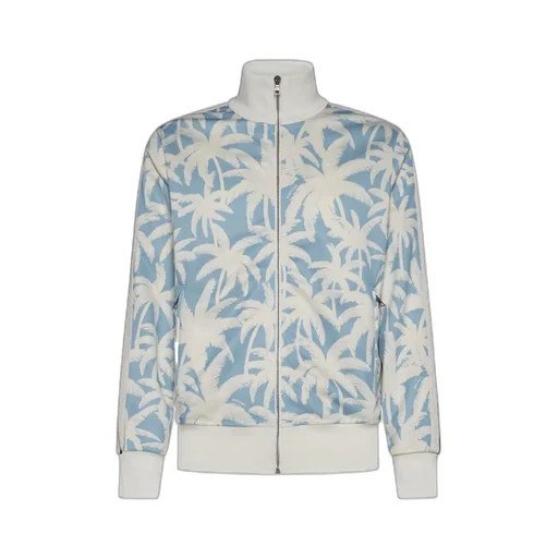 Palm Angels Palm-Printed Side Stripe Detailed Track Jacket