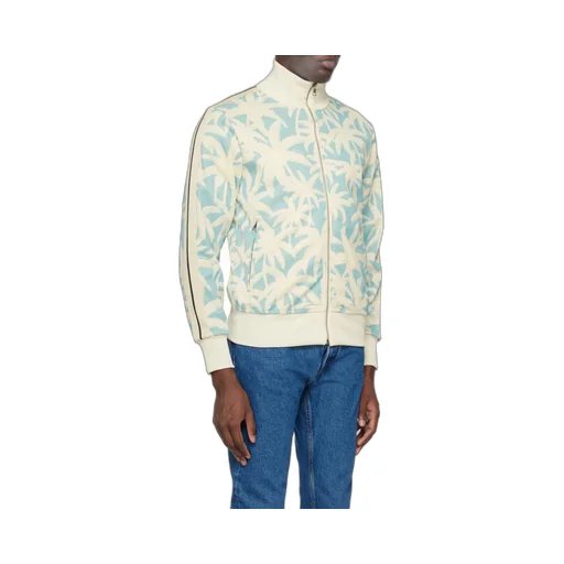 Palm Angels Palm-Printed Side Stripe Detailed Track Jacket