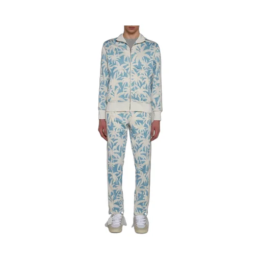 Palm Angels Palm-Printed Side Stripe Detailed Track Jacket