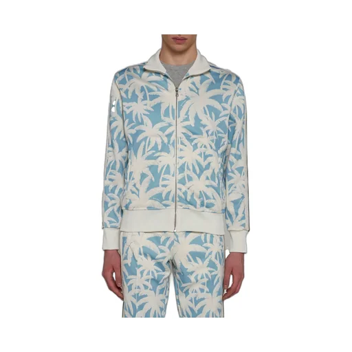 Palm Angels Palm-Printed Side Stripe Detailed Track Jacket