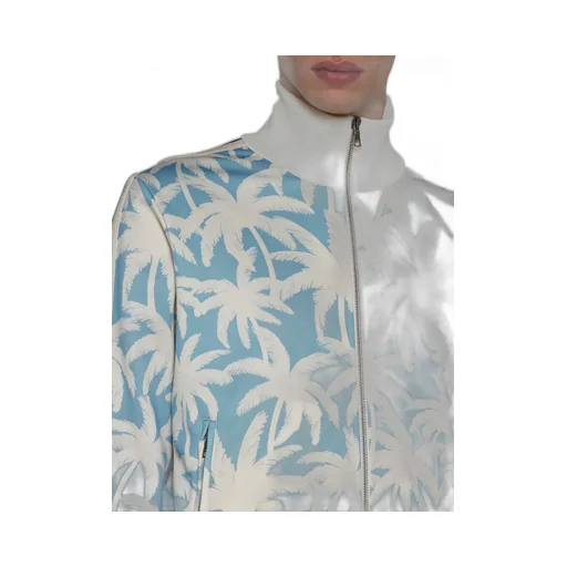 Palm Angels Palm-Printed Side Stripe Detailed Track Jacket