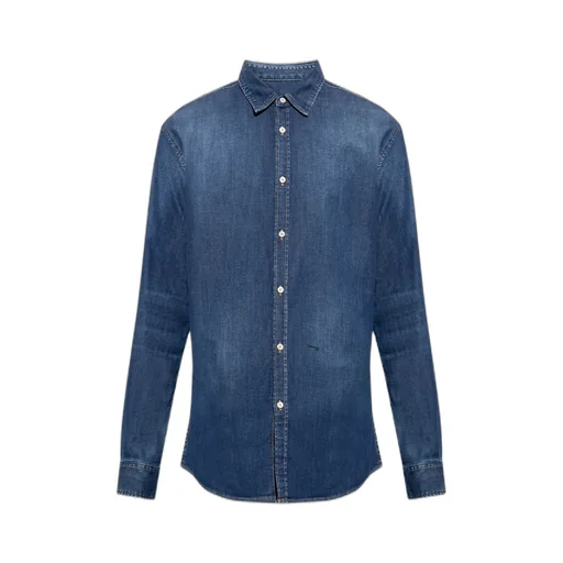 Dsquared2 Long Sleeved Faded Denim Shirt