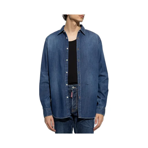 Dsquared2 Long Sleeved Faded Denim Shirt