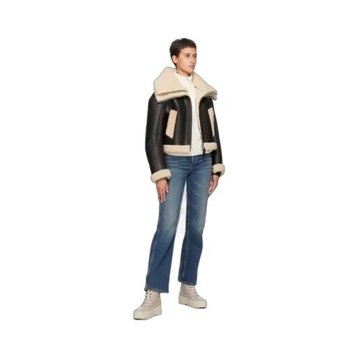 Laminated Design Leather Jacket