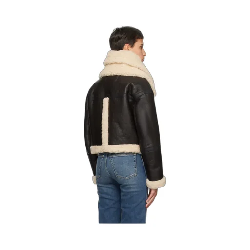 Laminated Design Leather Jacket