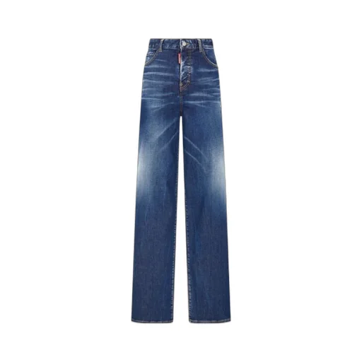Dsquared2 Distressed Wide-Leg Jeans