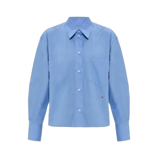 Victoria Beckham Logo Embroidered Long-Sleeved Shirt