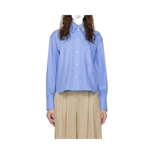 Victoria Beckham Logo Embroidered Long-Sleeved Shirt