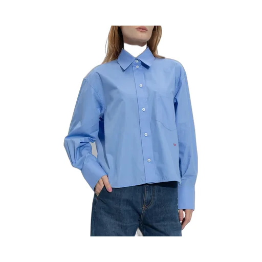 Victoria Beckham Logo Embroidered Long-Sleeved Shirt