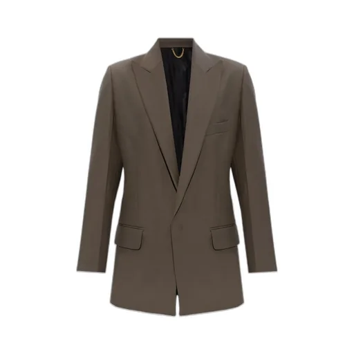 Single-Breasted Twill Blazer