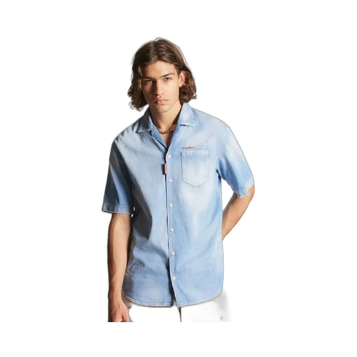 Dsquared2 Faded Distressed Denim Shirt