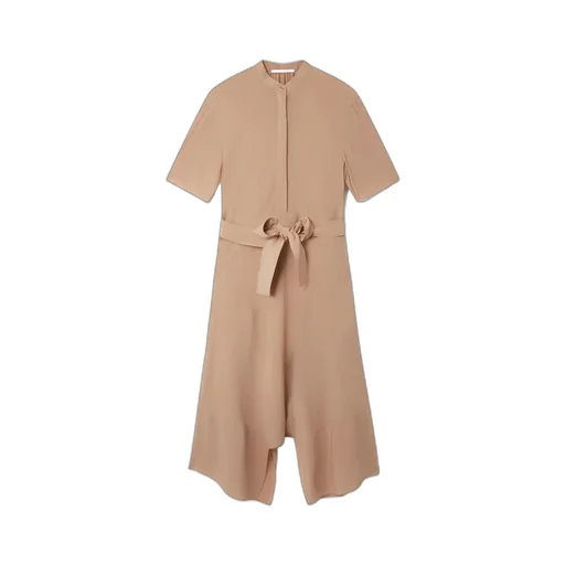 Silk Shirt Midi Dress