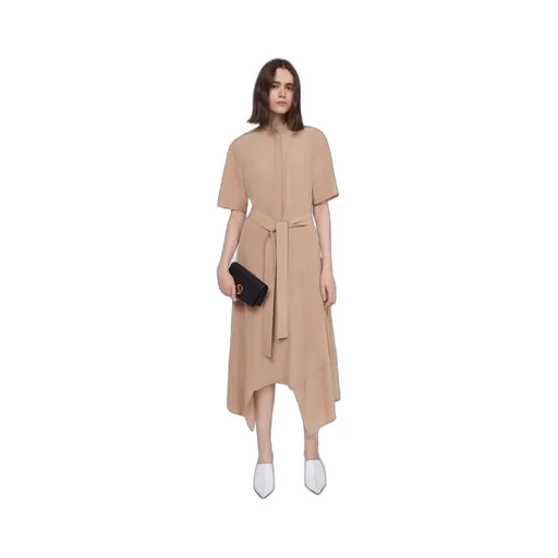 Silk Shirt Midi Dress