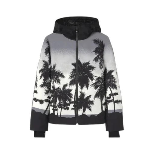 Palm Angels Palm Tree-Printed Zippeded Ski Jacket