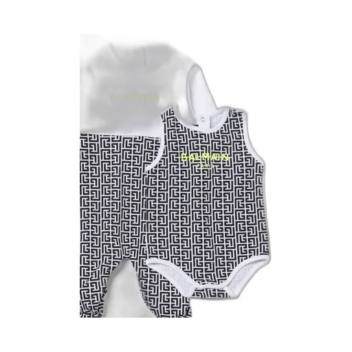 Balmain Kids Monogram-Printed Crewneck Pyjamas