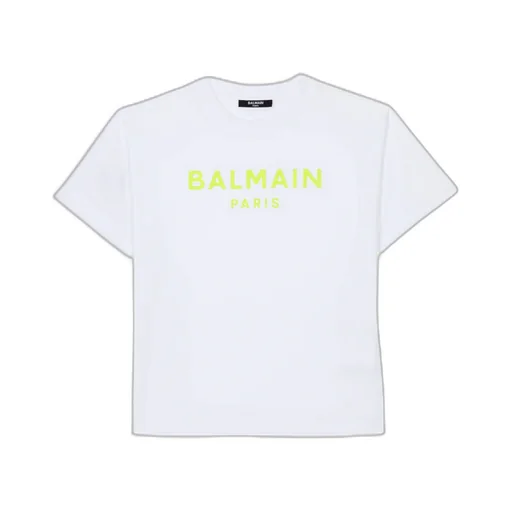 Balmain Kids Logo Detailed Crewneck T-Shirt