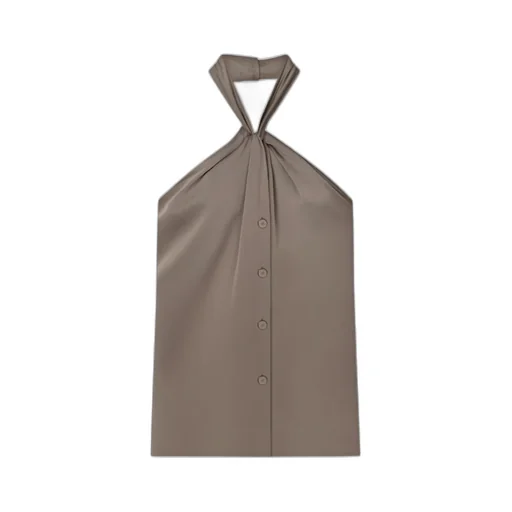 Nanushka Neline Draped Slip Satin Top