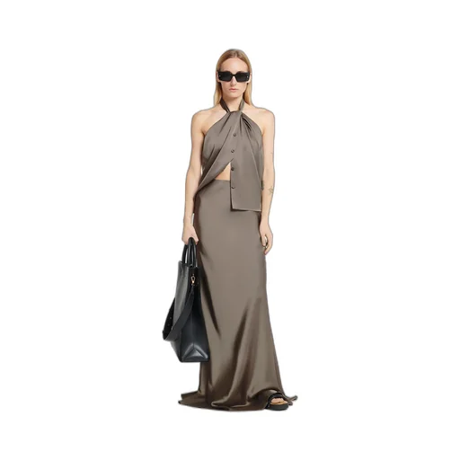 Nanushka Neline Draped Slip Satin Top