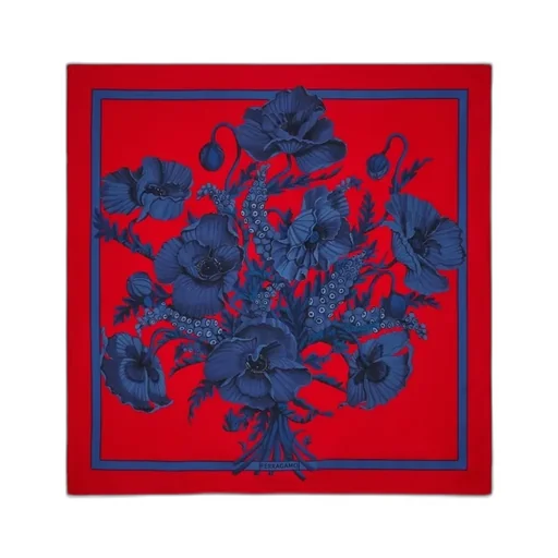 Floral-Print Silk Scarf