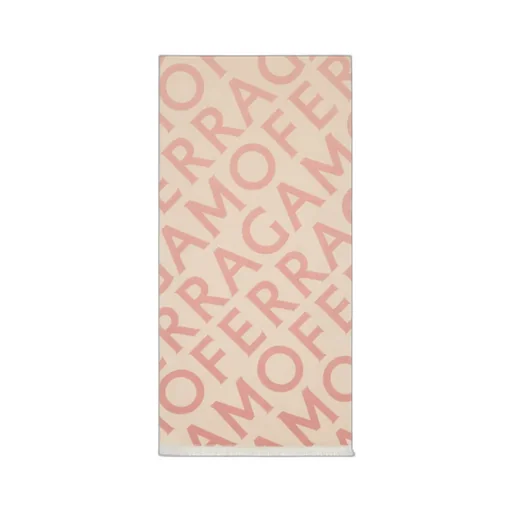 Salvatore Ferragamo Allover Logo Jacquard Scarf