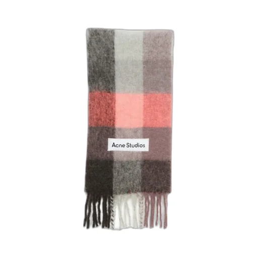 Logo-Appliqué Checked Scarf