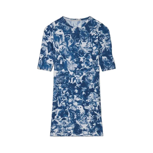 Stella Mccartney Animal Forest-Printed Straight Hem Mini Dress