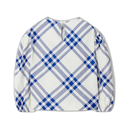Burberry Kids Checked Long-Sleeved Blouse