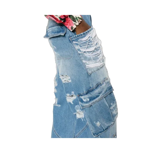 Elisabetta Franchi Distressed Wide Leg Jeans