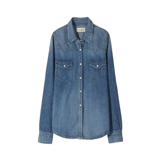 Long-Sleeved Denim Shirt