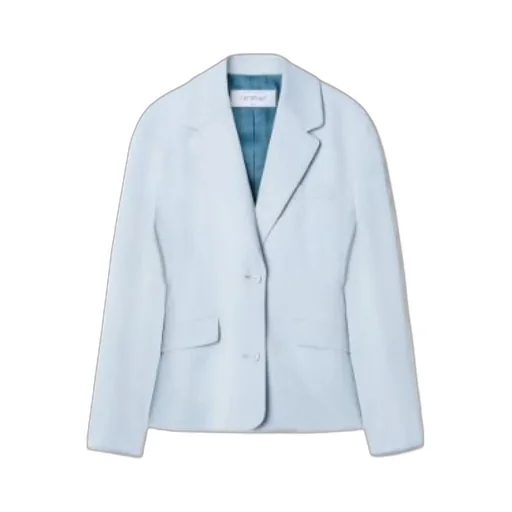 Notched-Lapels Single-Breasted Blazer