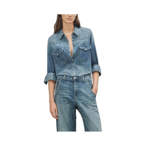 Long-Sleeved Denim Shirt