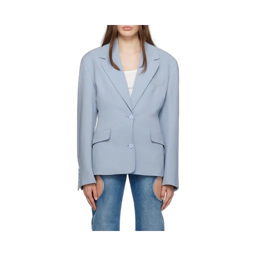 Notched-Lapels Single-Breasted Blazer