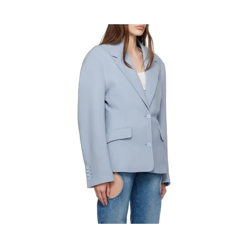 Notched-Lapels Single-Breasted Blazer