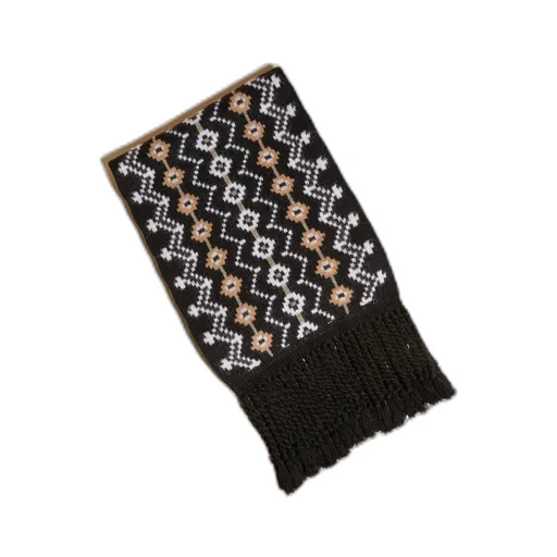 The Lance Patterned Intarsia-Knit Scarf