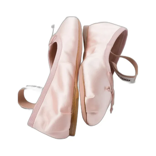 Miu Miu Bow-Detailed Slip-On Satin Ballerina Shoes