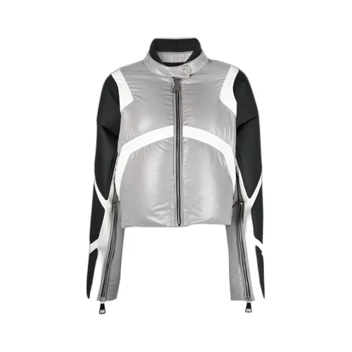 Khris Crop Biker Puffer Jacket