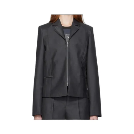 Zippered Lapel Casual Jacket