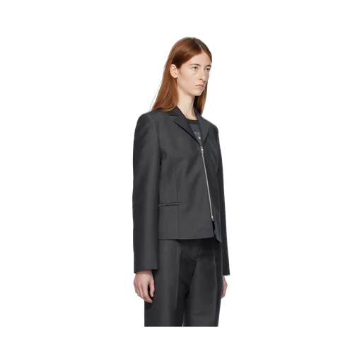 Zippered Lapel Casual Jacket