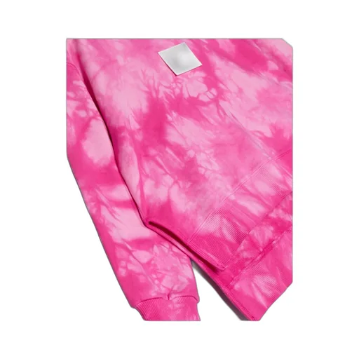 Logo Decal Tie-Dyed Hooded Sweater
