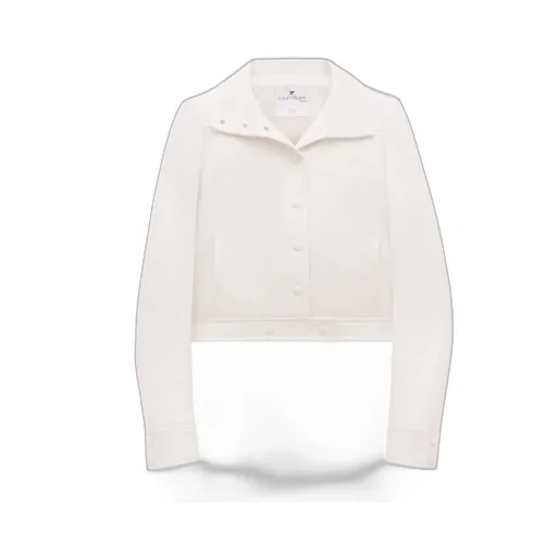 CourrÈGes Vinyl Straight Hem Cropped Jacket