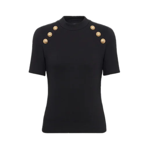 Balmain 6-Button Knit T-Shirt