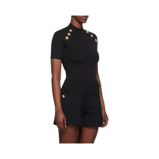 Balmain 6-Button Knit T-Shirt