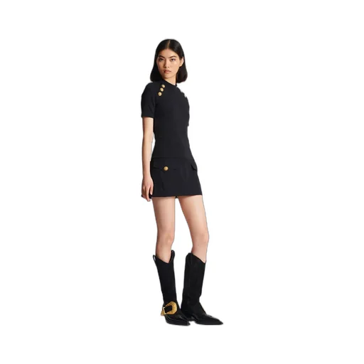 Balmain 6-Button Knit T-Shirt