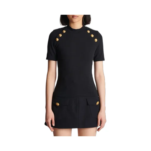 Balmain 6-Button Knit T-Shirt