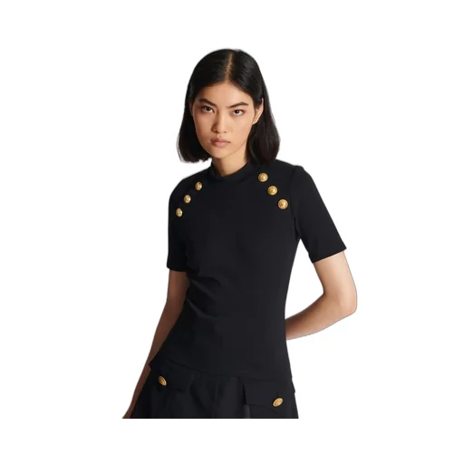Balmain 6-Button Knit T-Shirt