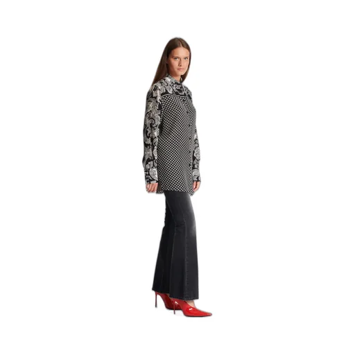 Paisley And Mini Monogram Printed Silk Shirt