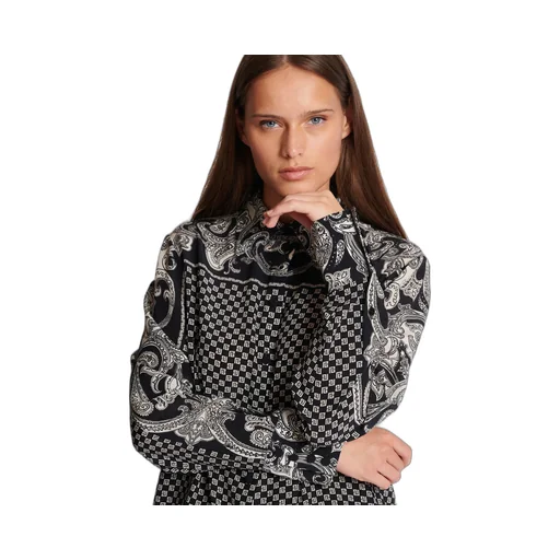 Paisley And Mini Monogram Printed Silk Shirt