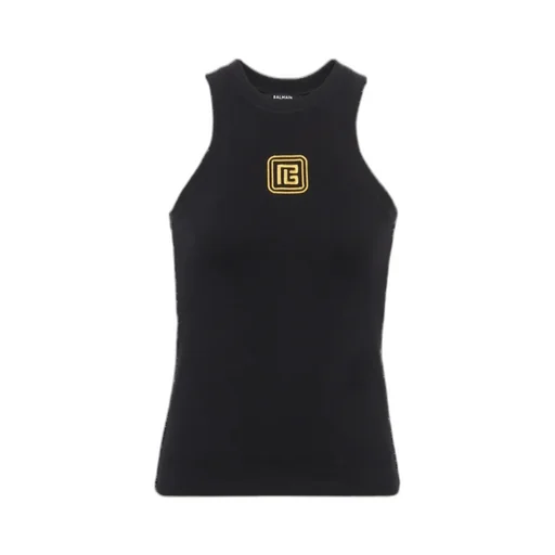 Balmain Pb Embroidered Tank Top