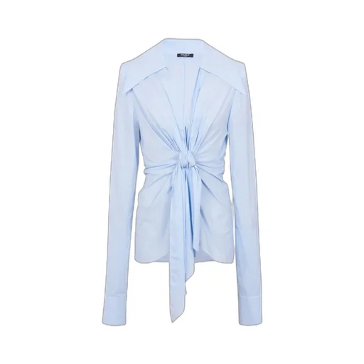 Balmain Poplin Knotted Shirt