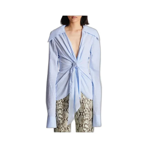 Balmain Poplin Knotted Shirt